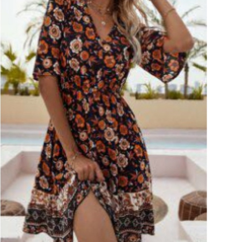 Floral V-Neck Dress